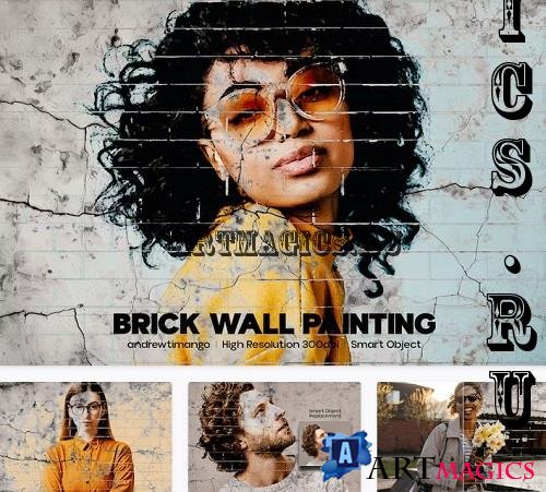Brick Wall Painting Photo Effect - RX87SJ8