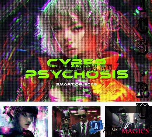 Cyber Psychosis Photo Effect - 42259098