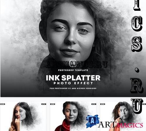 Ink Splatter Photo Effect - G8KYZ7P