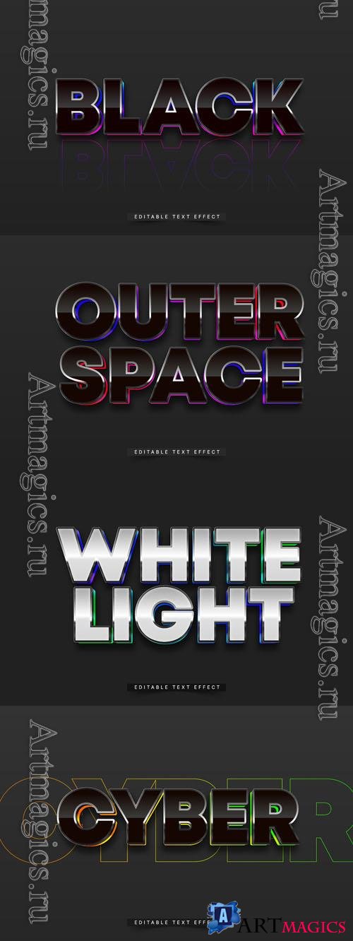 Vector 3d text editable, text effect font vol 21