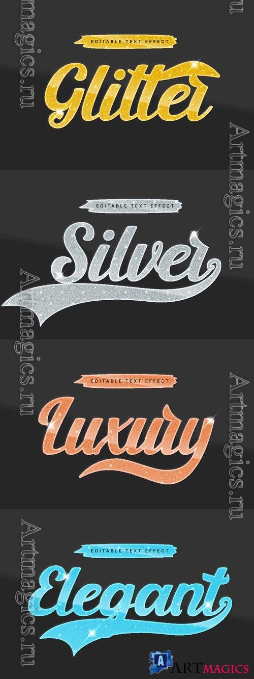 Vector 3d text editable, text effect font vol 17