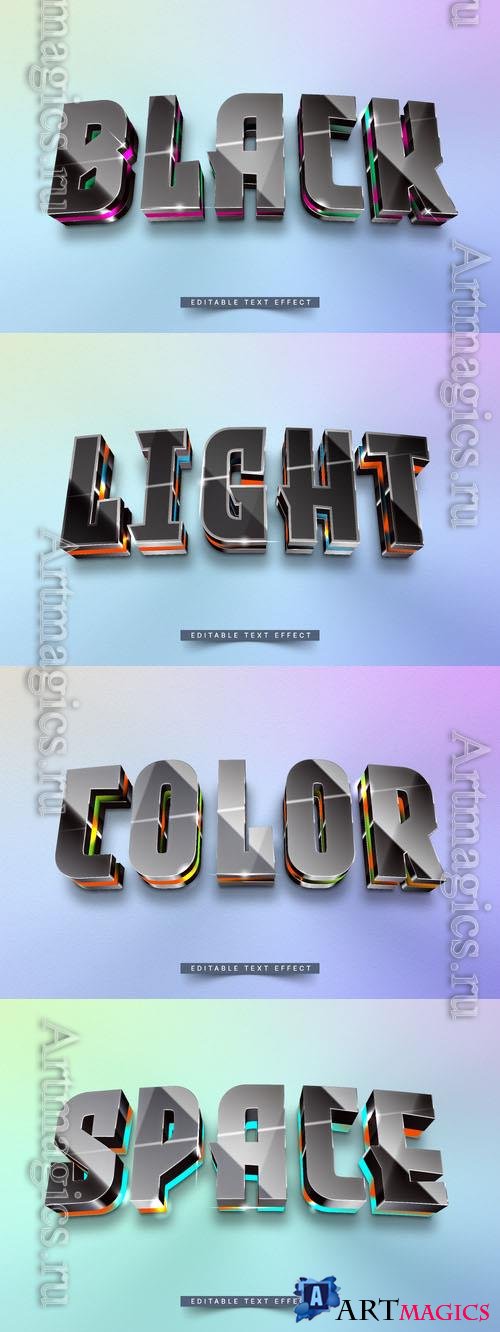 Vector 3d text editable, text effect font vol 9