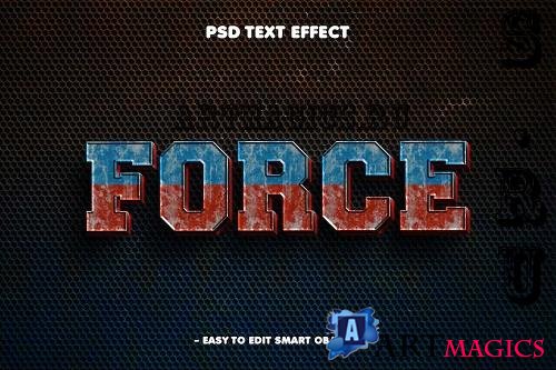 Force Grunge Textured 3D Text Effect - 7EDSD83