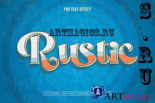 Vintage Rustic Grunge Textured Text Effect - ZWWTMLN