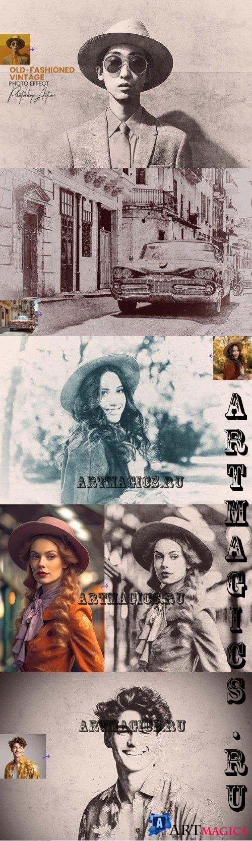 Old-fashioned Vintage Photo Effect - 42245349