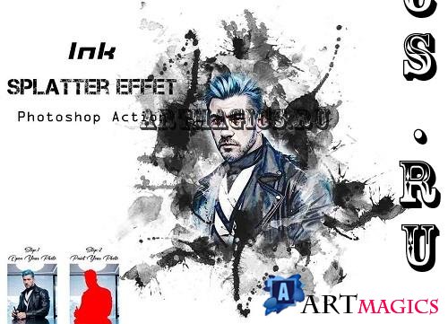 Ink Splatter Effect Photoshop Action - 42235701