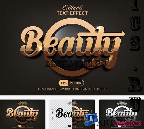 Beauty Text Effect Gold Style - 42306132