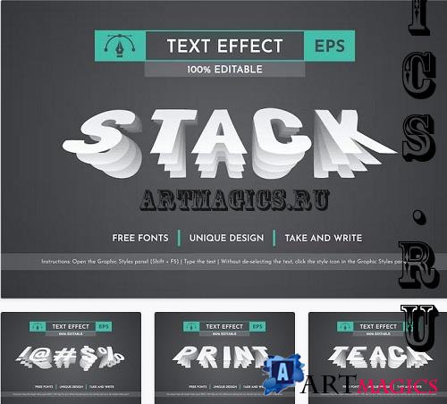 Stack - Editable Text Effect - 42306223