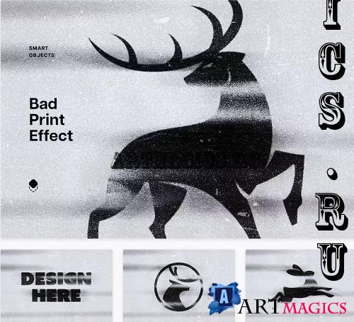 Bad Print Text & Logo Effect - 42315208