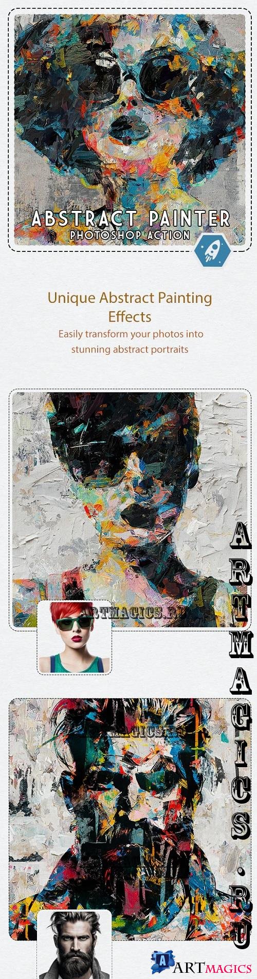 Abstract Painter Action - Turn Portraits Into Abstract Paintings - 48396631