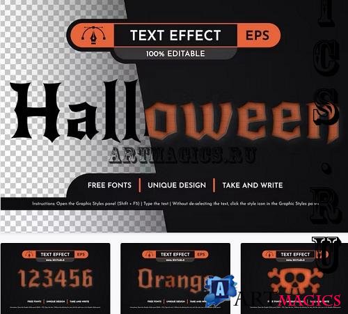 Orange Halloween - Editable Text Effect, Font Style - 58619683 - Q4B8MHD