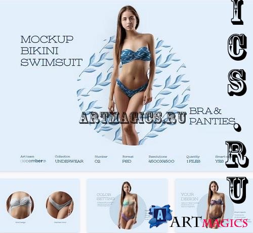 Mockups Bikini Swimsuit. Two Piece - M8Y5H83