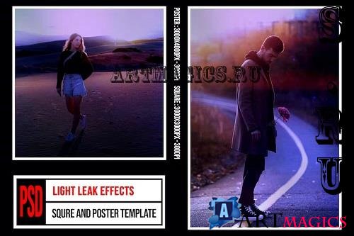 Square & Poster - Light Leak Effects - 8SMH86U