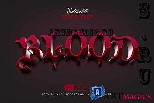 Blood Text Effect Curved Style - 70359953