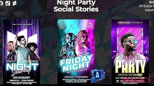 Night Party Social Stories 1778837 - Project for After Effects