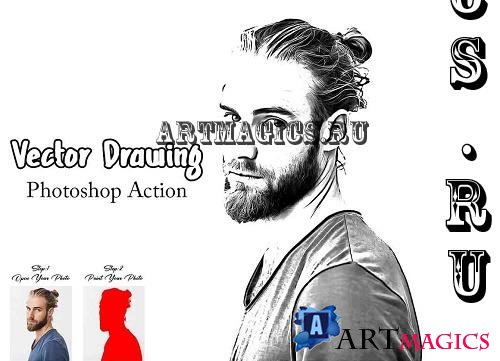 Vector Drawing Photoshop Action - 42284215