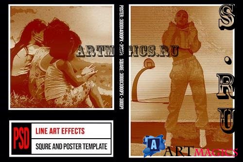 Square & Poster - Line Art Effects - P77GXH4