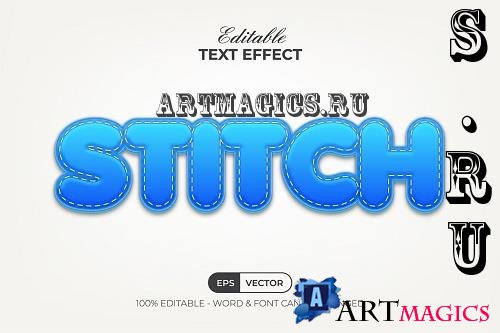 Stitch Blue Text Effect Style - 91539644