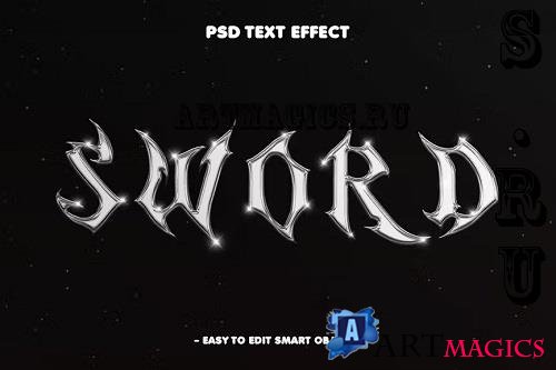 Sword Metal Layer Style Text Effect Text Effect - 6EWDBHQ