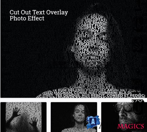 Cut Out Text Overlay Photo Effect - H5FX4CT