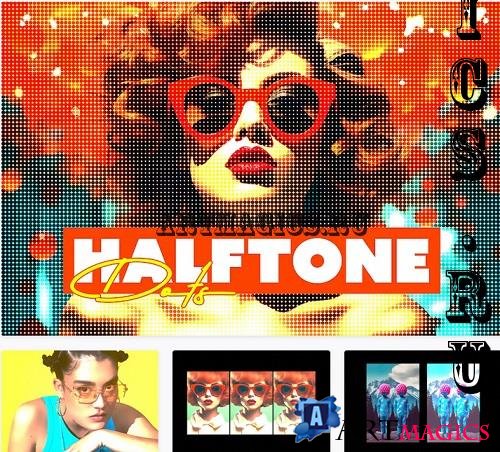 Halftone Dots Photo Effect - 91529827