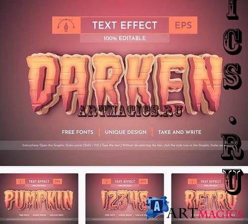 Dark night - Editable Text Effect - 91542685