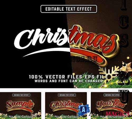Christmas Editable Text Effect - KSQD3EZ
