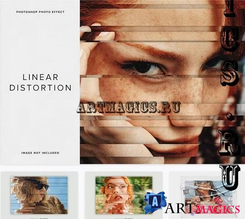 Linear Distortion PSD Photo Effect - GVYPQXS