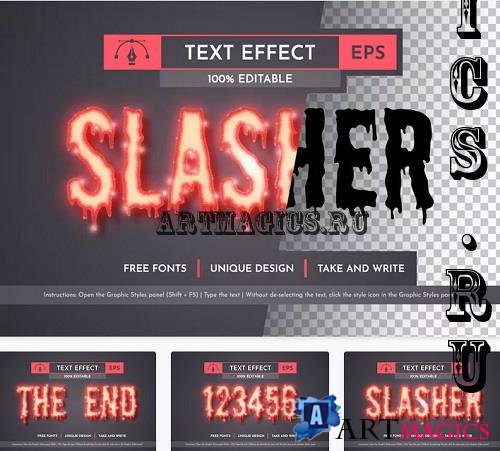 Slasher - Editable Text Effect - 50812605