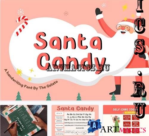 Santa Candy Christmas Handwritten Font - 2JMGTGX