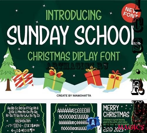 Sunday School - Christmas Display Font - Y2HY5P5