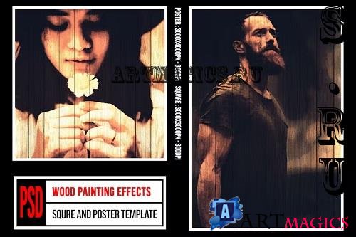 Square & Poster - Wood Painting Effects - WZNEQ8X