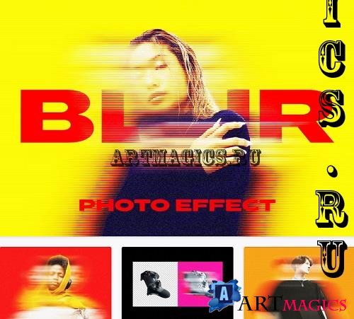 Stripe Motion Blur Photo Effect - 91568366