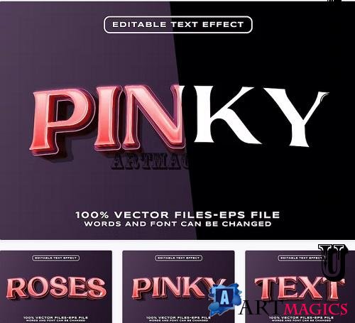 Pinky Editable Text Effect - STLUD7V