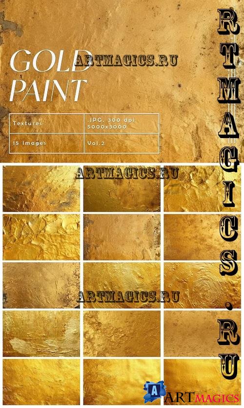 Gold Paint Textures Vol.2 - 3V4P7LP