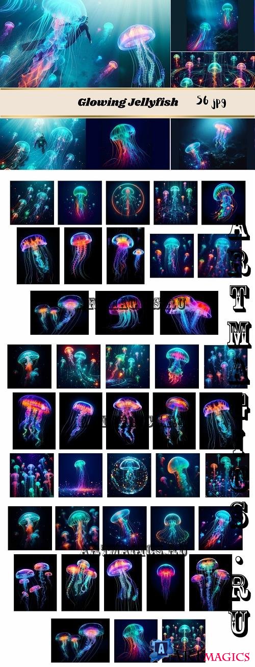 Cyberpunk Glowing Jellyfish  - 2919672