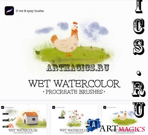 Wet Watercolor Brushes For Procreate - 5S9BZSK