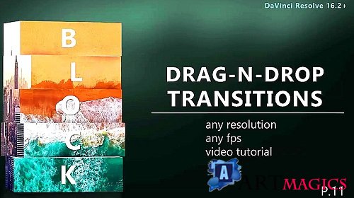 Drag-N-Drop Block Transitions 979334 - DaVinci Resolve Macros