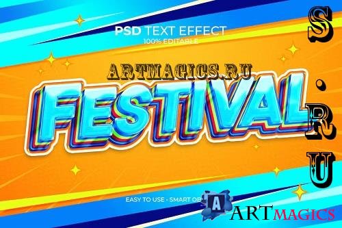 Futuristic Festival Text Effect - WJAJNSE