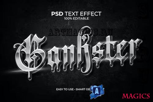 Gankster Metallic Text Effect - SYUL5FE