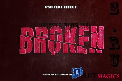 Broken Scattered Text Effect Layer Style - CH25598