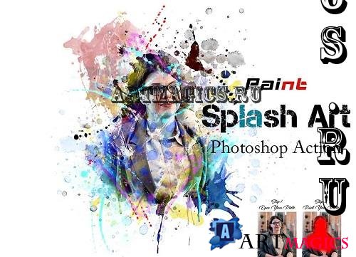 Paint Splash Art Photoshop Action - 43917882