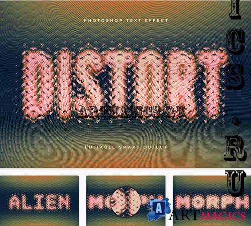 Colourful Distorted Glass Text Effect Mockup - FYFVUFR