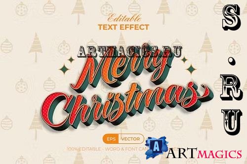 Christmas Text Effect Wave Style - 91600033