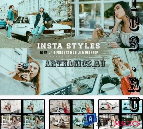 Insta Styles 4 Lightroom Presets Mobile & Desktop - G2MZCPG