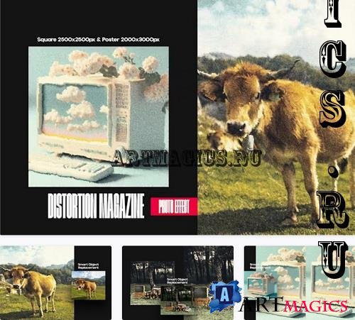 Distortion Magazine Square And Poster Photo Effect - GCB7F2Z