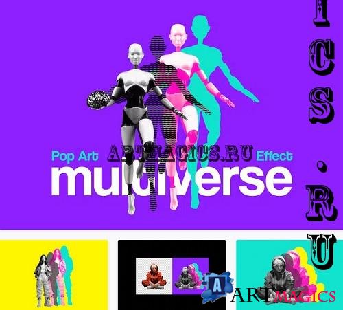 Multiverse Pop Art Photo Effect - 91603278