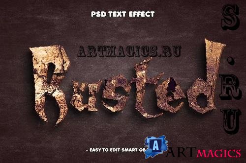 Rusted 3D Text Effect Layer Style - G6AND3C