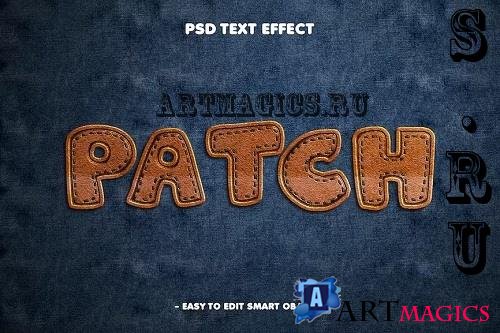 Leather Patch on Jeans Editable Text Effect - 8SJX7ZH