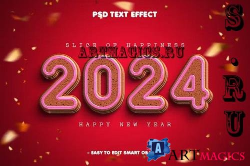 New Year 2024 Cake Text Effect Layer Style - S4DMXN8